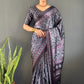 Ajrakh Print Crepe Saree