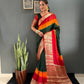 Bottle Green Shibori Gown