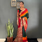 Bottle Green Shibori Gown