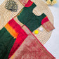 Bottle Green Shibori Gown