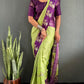 Bottle Green Shibori Gown