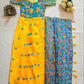 Marigold Kalamkari Gown Saree