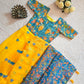 Marigold Kalamkari Gown Saree