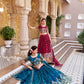 Embroidered Vichitra Silk Lehenga Choli Set