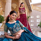 Embroidered Vichitra Silk Lehenga Choli Set