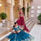 Embroidered Vichitra Silk Lehenga Choli Set