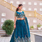 Embroidered Vichitra Silk Lehenga Choli Set