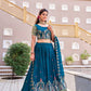 Embroidered Vichitra Silk Lehenga Choli Set