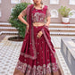 Embroidered Vichitra Silk Lehenga Choli Set