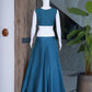 Teal Floral Embroidered Lehenga
