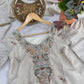 Ivory Beaded Sequin Suit Set