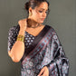 Ajrakh Print Crepe Saree