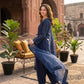 Natural Crepe Kurta Farshi Salwar With Dupatta