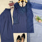 Natural Crepe Kurta Farshi Salwar With Dupatta