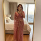 Moss Silk Leheriya Sequin Saree with Blouse
