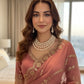 Moss Silk Leheriya Sequin Saree with Blouse