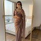 Moss Silk Leheriya Sequin Saree with Blouse