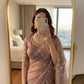 Moss Silk Leheriya Sequin Saree with Blouse
