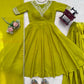 Parrot Green Embroidered Anarkali