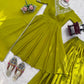 Parrot Green Embroidered Anarkali