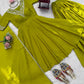 Parrot Green Embroidered Anarkali