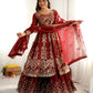 Silk Sequin Jacket Style Lehenga Set