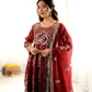 Embroidered Crunchy Silk Top -Lehenga Set