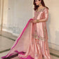 Blush Farshi Embroidered Suit