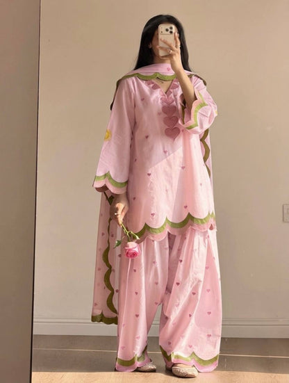 Ivory Embroidered Farshi Suit