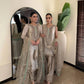 Crape Silk Embroidered Palazzo Suit Set for Wedding and Festive Wear
