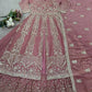 Embroidered Crunchy Silk Palazzo Suit Set