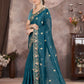 Floral Vine Embroidered Saree