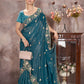 Floral Vine Embroidered Saree