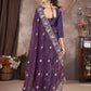 Floral Vine Embroidered Saree