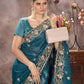 Floral Vine Embroidered Saree