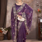 Floral Vine Embroidered Saree