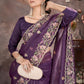 Floral Vine Embroidered Saree