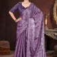 Sequin Cross Stitch Border Saree