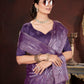Sequin Cross Stitch Border Saree