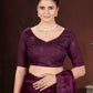 Sequin Cross Stitch Border Saree