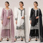 French Crepe Embroidered Palazzo Kurta Set