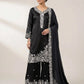 French Crepe Embroidered Palazzo Kurta Set