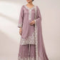 French Crepe Embroidered Palazzo Kurta Set
