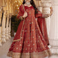 Rust Sequin Embroidered Anarkali