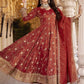 Rust Sequin Embroidered Anarkali