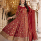 Rust Sequin Embroidered Anarkali