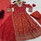 Rust Sequin Embroidered Anarkali