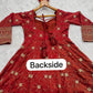 Rust Sequin Embroidered Anarkali