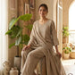 Zazu Silk Kurta Palazzo With Zari Embroidery