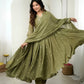 Mirror Sequin Embroidered Anarkali